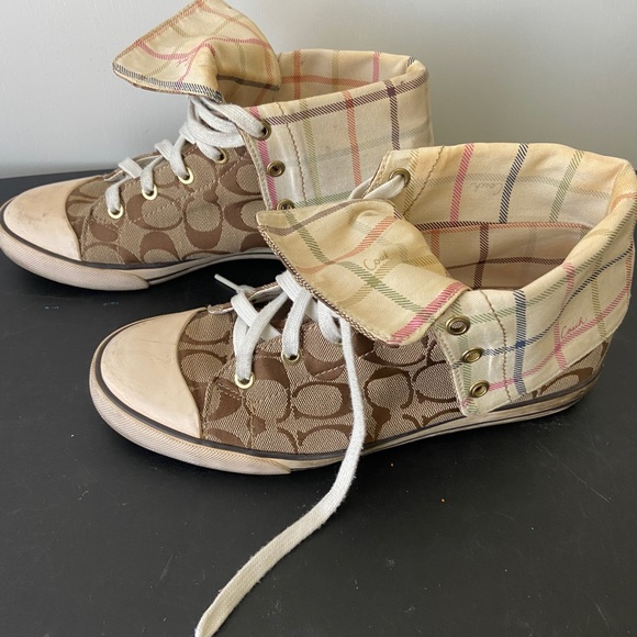 Coach - Logo High Tops - 8.5M- Brown - Picture 12 of 12